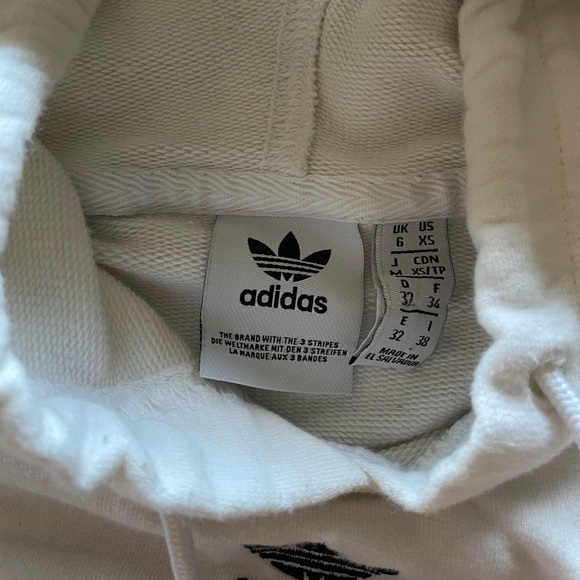 Adidas cropped black striped hoodie. Size XS - Picture 2 of 2